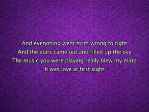 Kylie Minogue - Love At First Sight, Lyrics In Video
