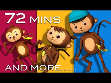 5 Little Monkeys Jumping On The Bed | Plus Lots More Rhymes | 72 Mins from LittleBabyBum!