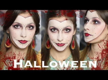 Простой и Быстрый Хэллоуин макияж Маска / Halloween Make-up