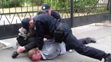 Задержание Новой Полицией пьяного майора милиции (МАТЫ)