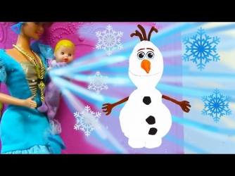 Baby Princess Elsa Builds First SnowMan Disney Frozen Parody Powers Part 3