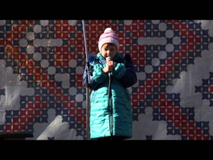 Маленькая сумчанка поёт гимн Украины. Народные гуляния на Покрову! 2014 Сумы