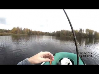 Ловля щуки на блесну осенью (видео-отчет) Рыбалка 12 октября 2014 Уокер - молодец!