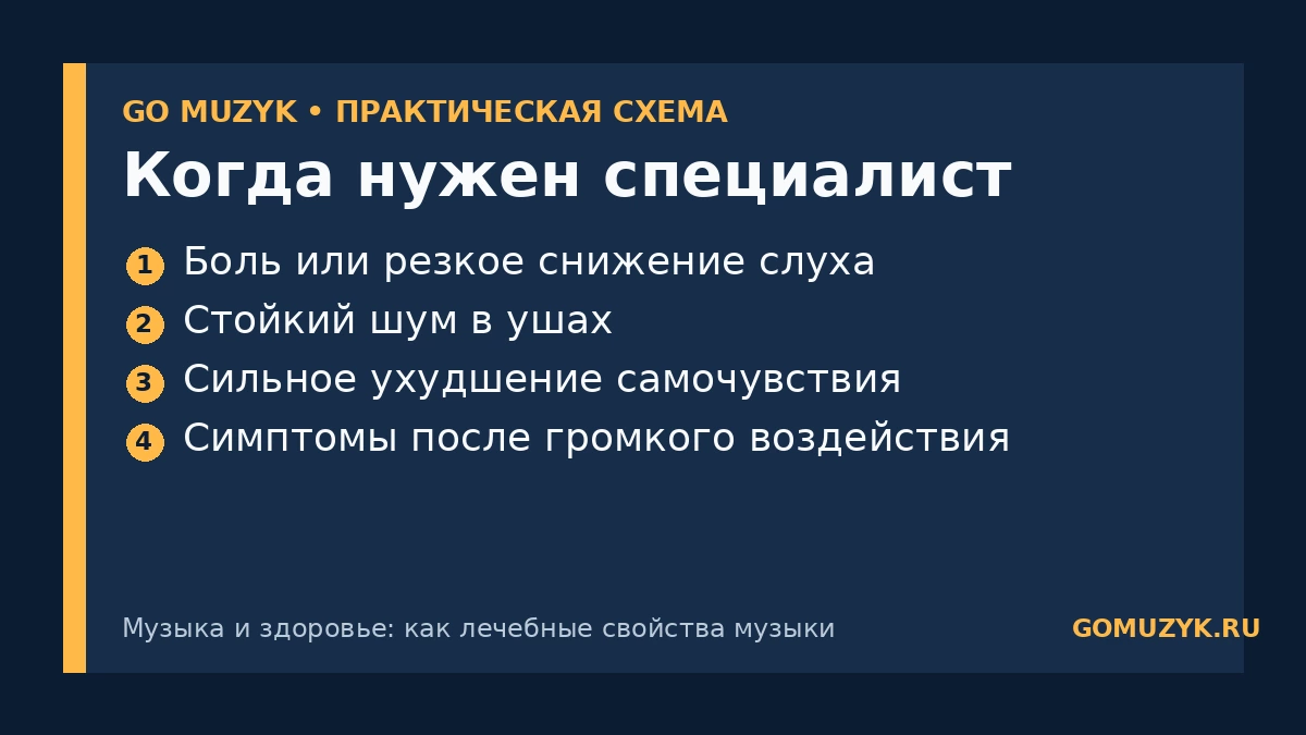 Когда нужен специалист — памятка GO MUZYK